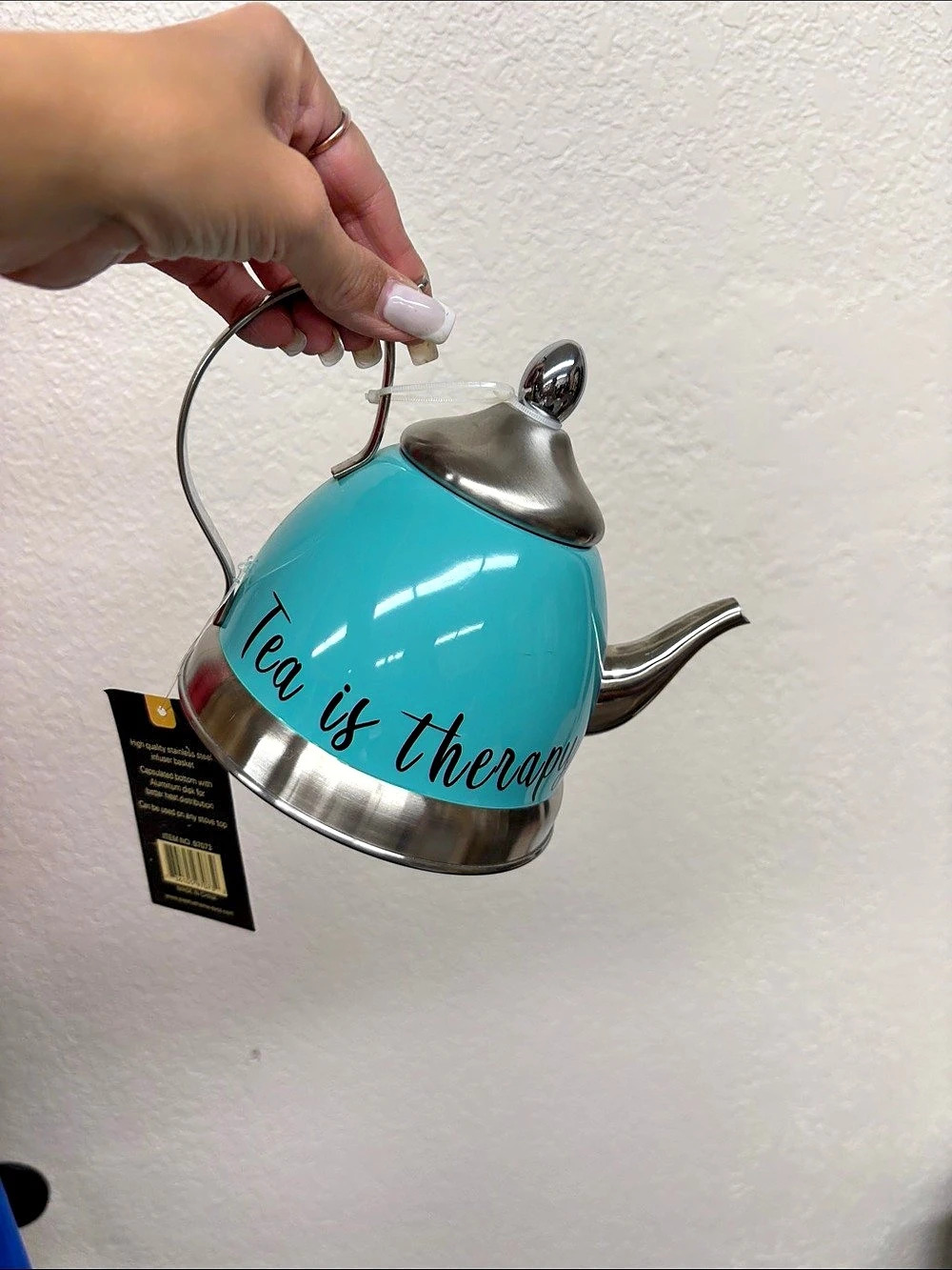 Creative Home Nobili-Tea Blue & Silver Tea Infuser Kettle